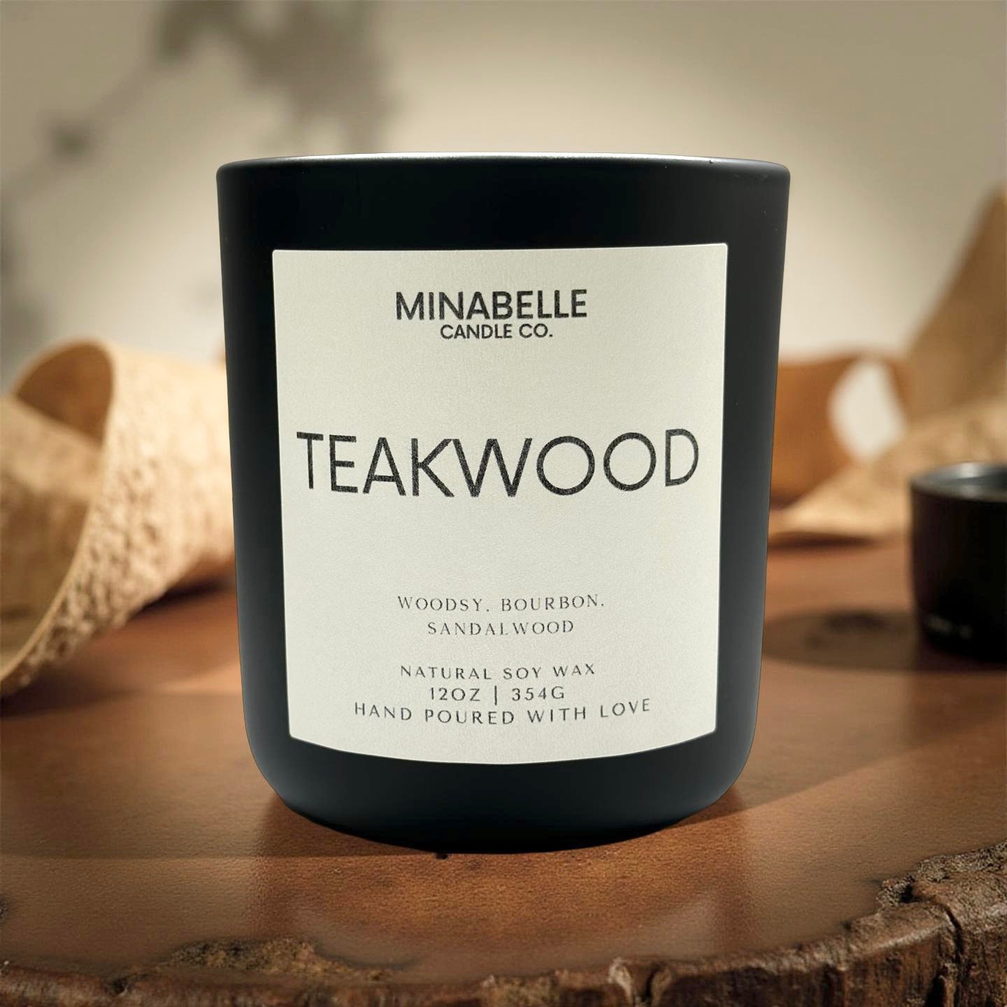 Teakwood candle