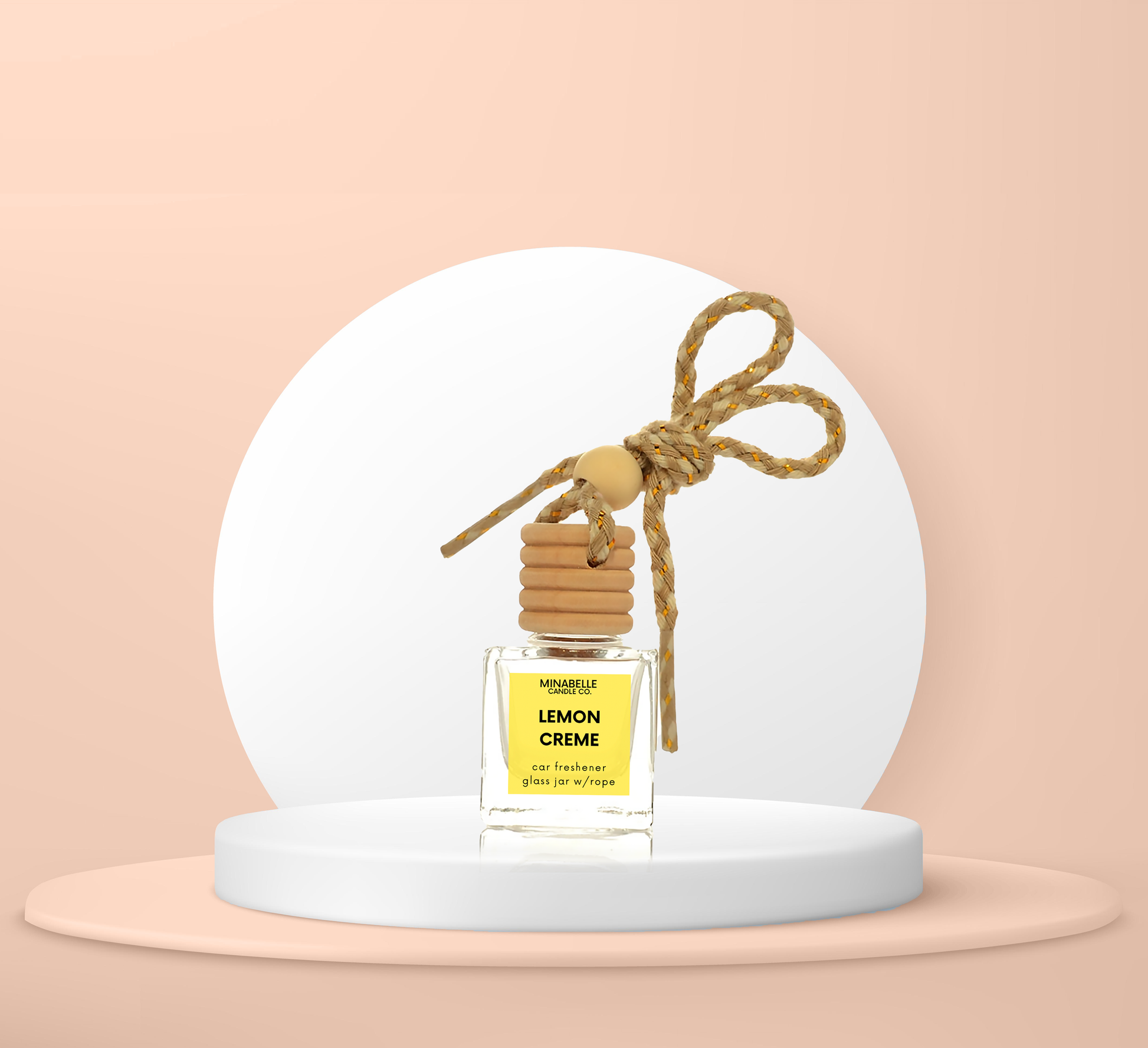 Car Freshener Glass Jar w/Rope image 5