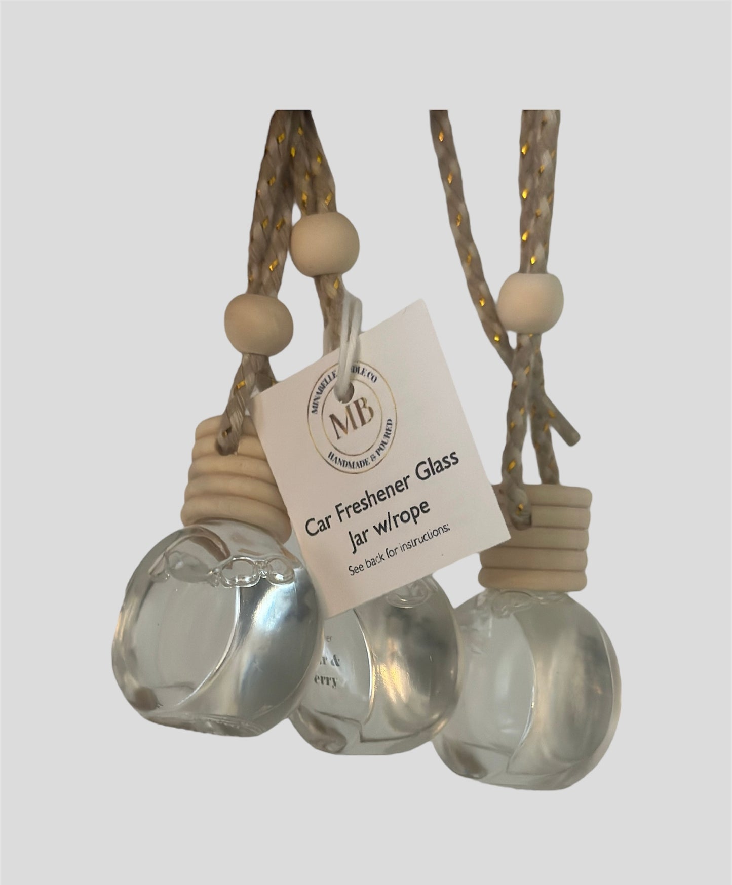 Car Freshener Glass Jar w/Rope image 12