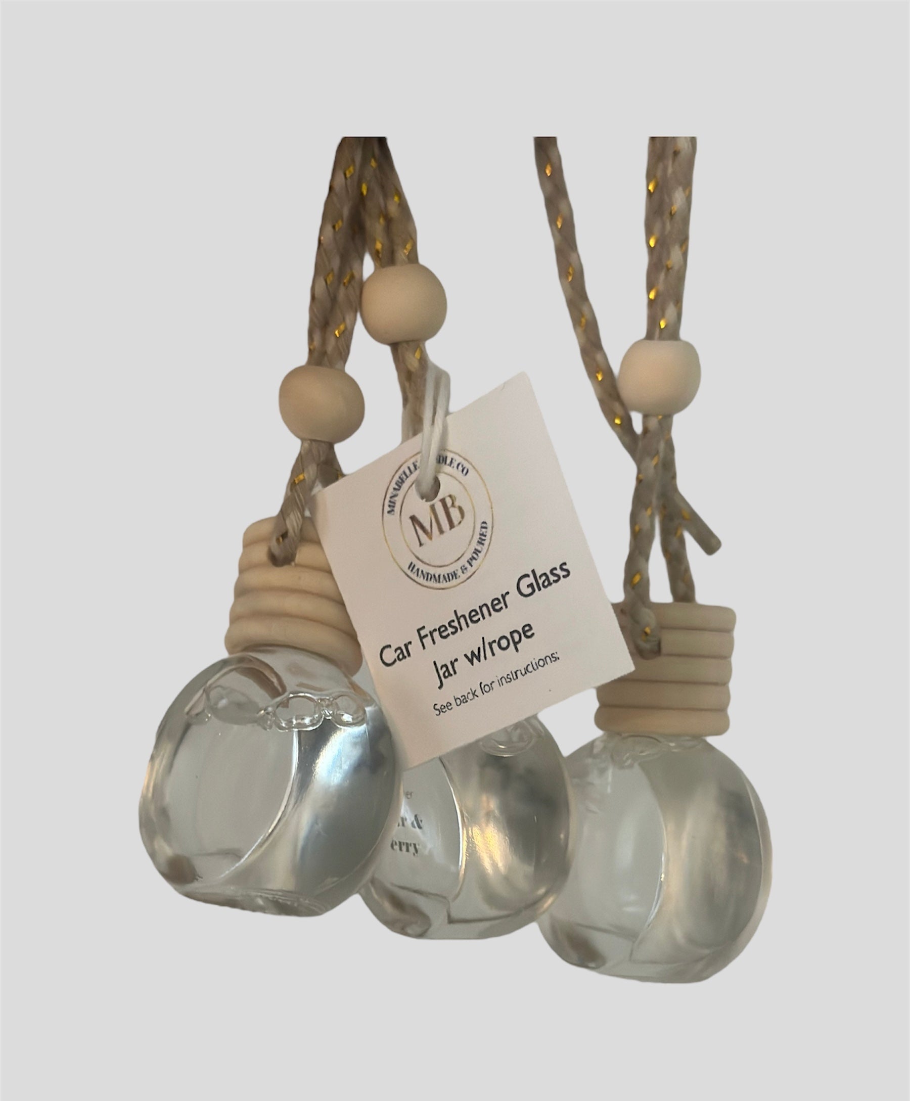 Car Freshener Glass Jar w/Rope image 12