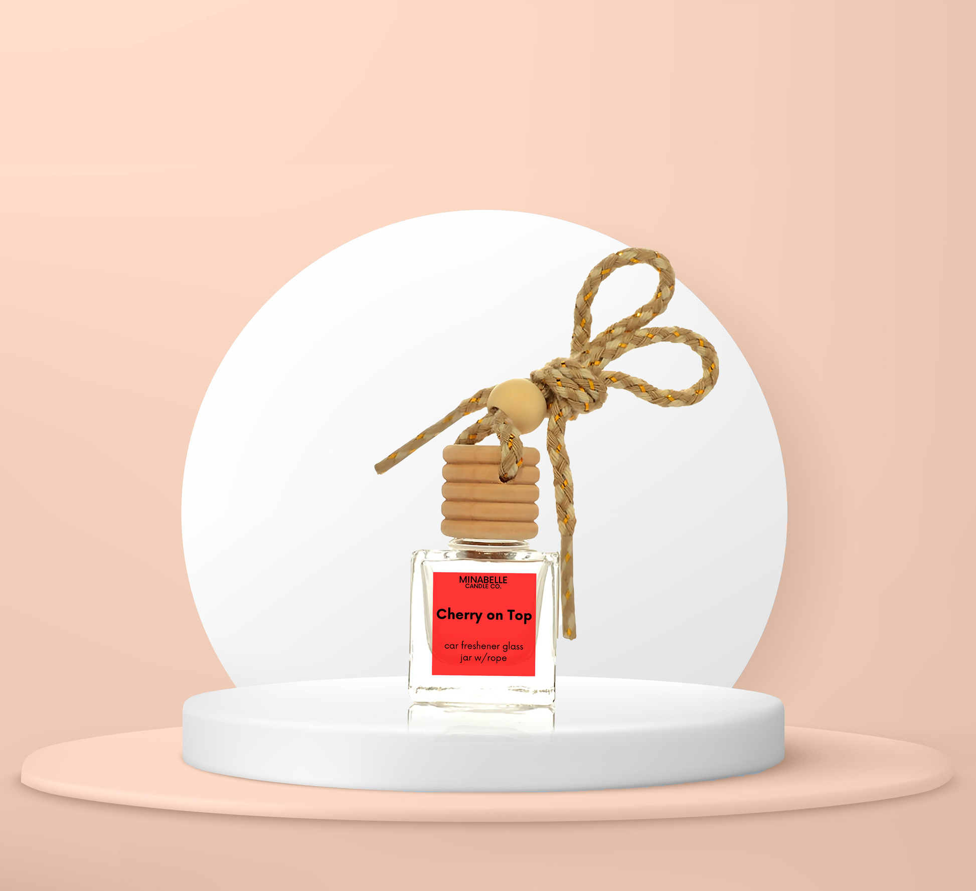 Car Freshener Glass Jar w/Rope image 1