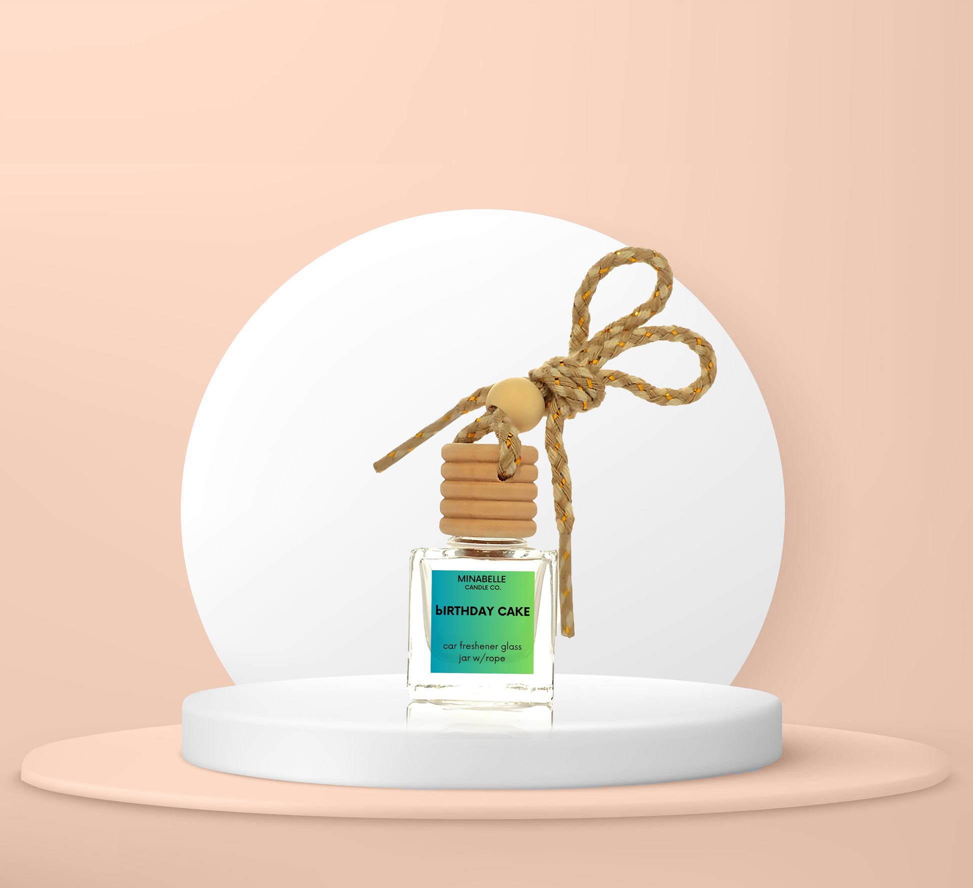 Car Freshener Glass Jar w/Rope image 2