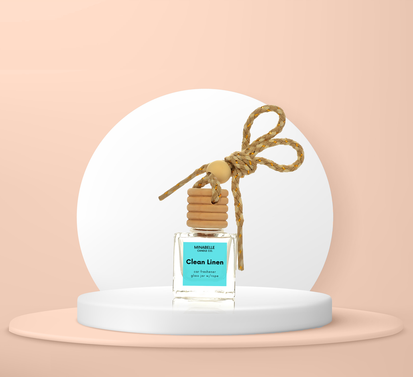 Car Freshener Glass Jar w/Rope image 3
