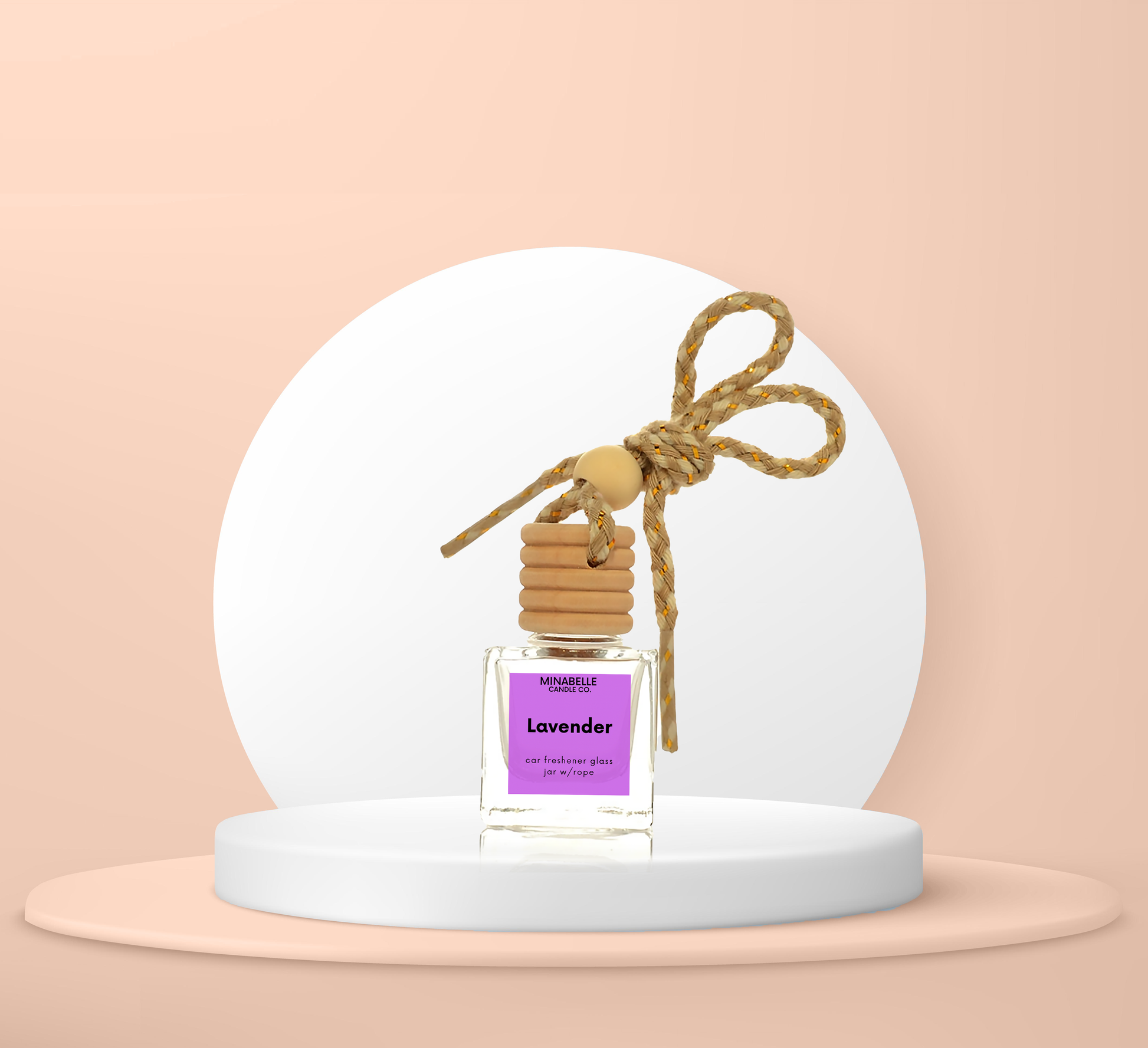 Car Freshener Glass Jar w/Rope image 4